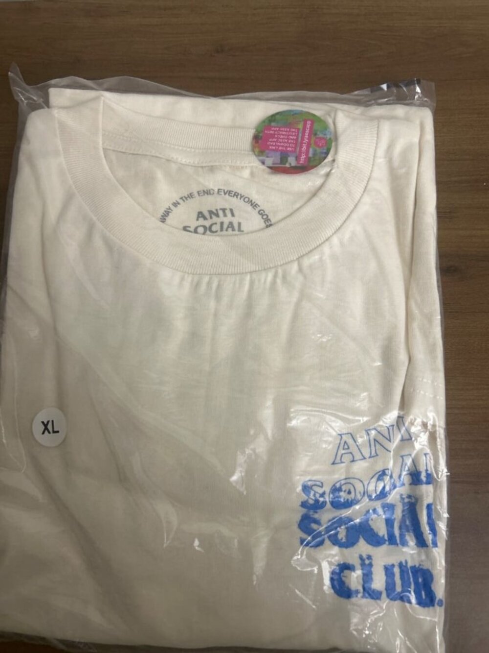 Anti Social Social Club Logo Tee White / Blue Size XL Brand New